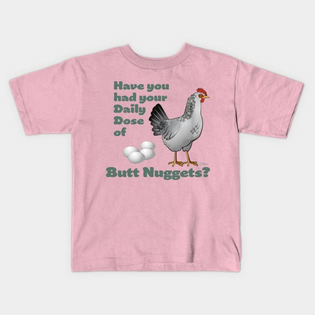 Butt Nuggets Kids T-Shirt by NN Tease